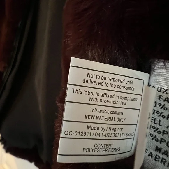 Via Spiga Reversible Grooved Faux-Fur Jacket in "Eggplant" Size S NWOT - Picture 11 of 13